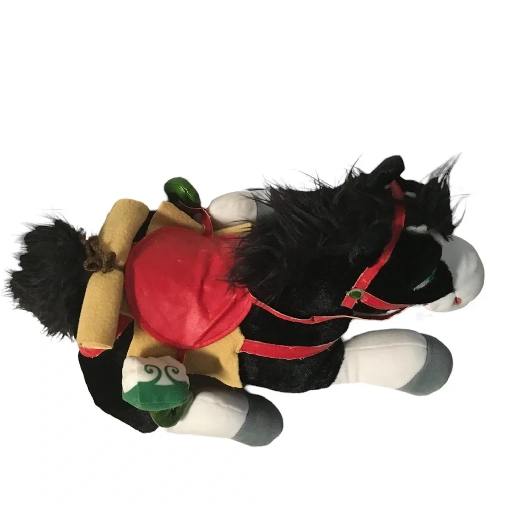 Disney Store Mulan Khan Plush Horse Stuffed Animal Toy Animated Pony Black 18 in